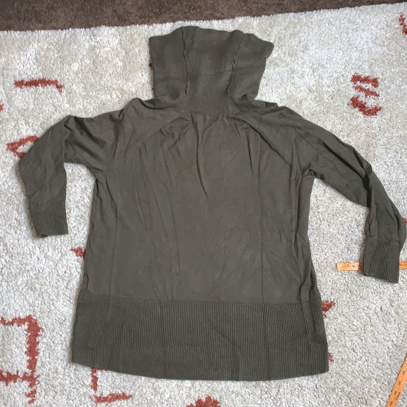 Cyrus- Waffle Knit Cowl Neck Sweater- Sz 2X- Dark Army Green- EUC - Picture 4 of 7